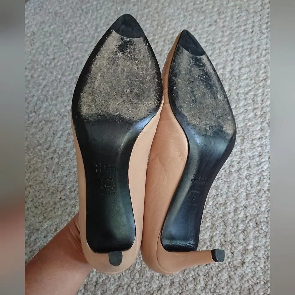 Stuart Weitzman Threads Ruched Pointy Pump size 8 M